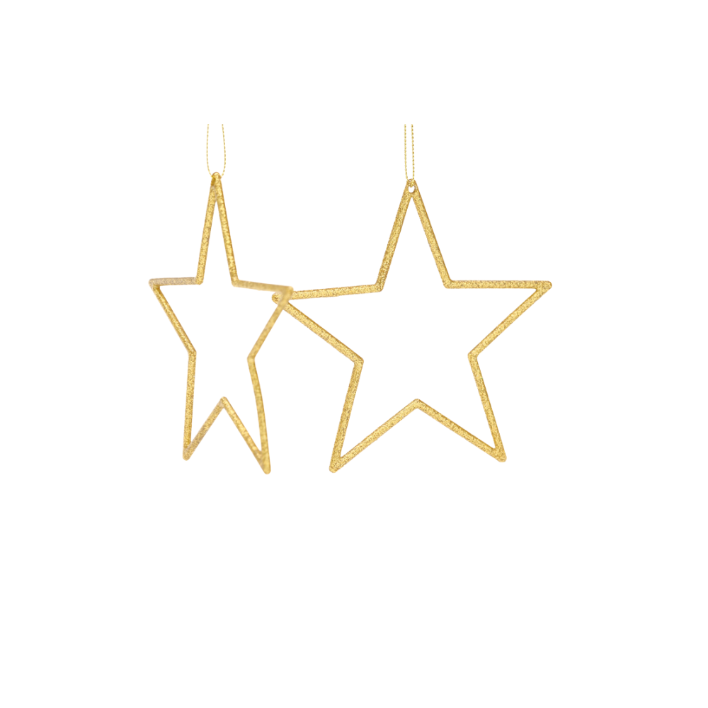 Gold Star Hanging Ornaments