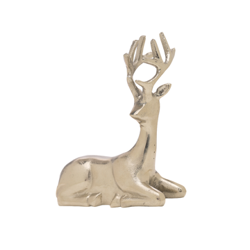 Silver Metallic Reindeer Figurines